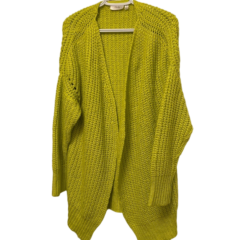 Lime Green Open Cardigan Size Medium